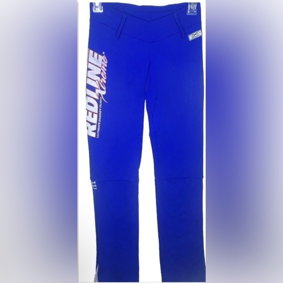 Vector Wear Juniors Redline Extreme Workout Pants Exercise Sz 0 Blue Red Nylon - Picture 1 of 11